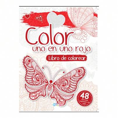 COLOREA UNO EN UNO ROJO  -LIBRO COLOREA
