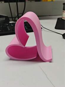 1 pieza Soporte para teléfono móvil con forma de corazón, soporte universal para teléfono móvil y tableta impreso en 3D, organizador de escritorio elegante de colores variados, adecuado para el hogar, la oficina y la decoración de fiestas | Día de San Valentín, Navidad, sin necesidad de alimentación eléctrica, regalos creativos de Año Nuevo para entusiastas digitales - Donación de amor - Ver 3