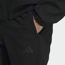 Adidas Wind BONDED FLEECE OPEN HEM Men's Sports Drawstring Striped Reflective Casual Pants - Black - View 5