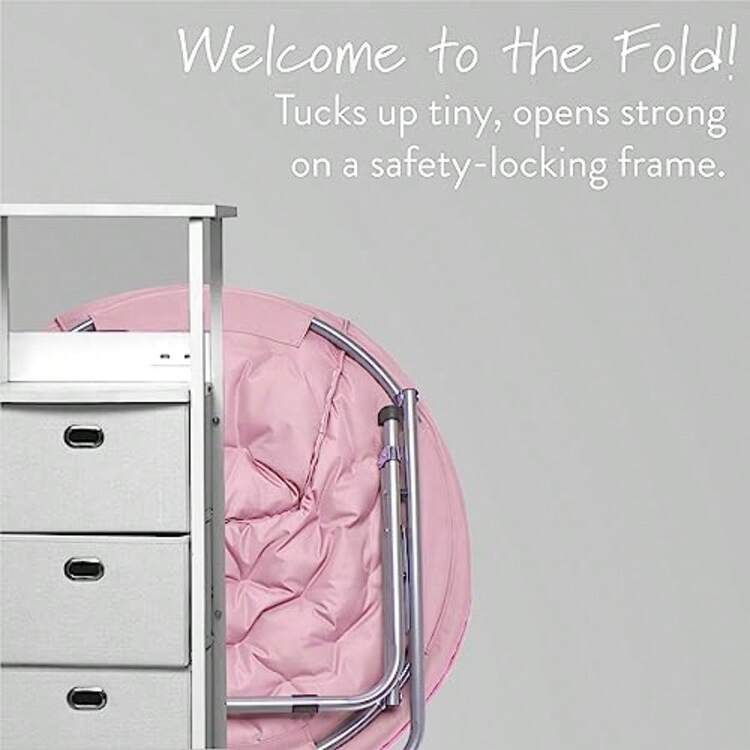 Folding chairUrban  - Silla de micamuza para Adultos Color  acogedora Silla Pble para recamara recamara o snSilla plegable - Rosado - Añade 5