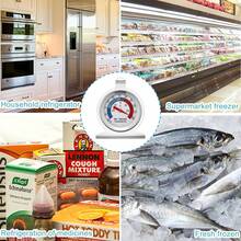 Refrigerator Thermometer (-20~80) 3Pcs, 4 Color Scope, Stainless Steel Freezer Thermometer, Fridge Thermometer With Hook Plate Base, Analog, For Kitchen, Cold Storage, Freezing - Silver - View 6