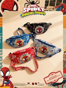 1 Pc Marvel Officially Licensed Spider-Man Pattern Fanny Pack,Multifunctional Sling Bag, Boys' Casual Crossbody Bag, Lightweight Adjustable Strap Chest Bag,Cartoon Coin Purse,Bum Bag, Ideal For Boy,Boy, Young Fans,Students, Perfect For Daily School Runs, Outdoor Play, Theme Park Visits, Holiday Trips, Sports ﻿ - Multicolor - View 2