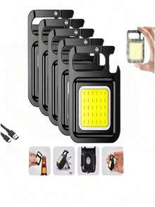 Rechargeable LED Flashlight Keychain Lamp - 5 adet - Görünüm 8