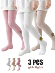 3 PCS Baby Toddler Leggings Baby Girl's Tights Girls' Tights, Cute And Minimalist, Perfect For Daily Outfits - Multicolor - View 10