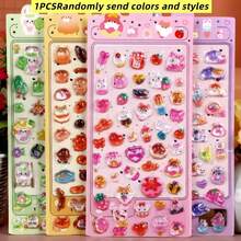 3D Solid Crystal Epoxy Resin Embossed Stickers, Cute Cartoon Rabbit, Bear, Shiba Inu Dog Decals - Multicolor - View 6