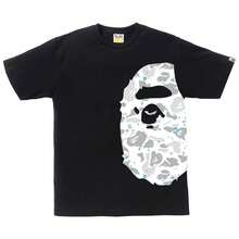 Bape Space Side Big Ape Head Tee Mens - Black - View 1