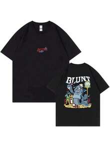 Camisa Básica Camiseta Estampada Port Royal Streetwear Skatista Lançamento Premium Unissex 100% Algodão Plus Size - Envio imediato! - Preto - Visão 2