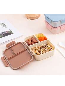 Multi-Compartment Lunch Box, Unisex Bento Box, Leakproof Divided Lunch Container For Students, Microwave- Sealed Meal Box Set - Multicolor - View 1