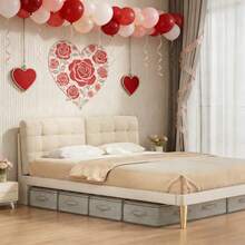 1 pieza Bolsa de almacenamiento plegable de gran capacidad debajo de la cama, bolsa organizadora de armario con cremallera, bolsa de almacenamiento de mantas con cubierta transparente, cremallera doble, asas dobles, a prueba de polvo y humedad, ideal para ropa de cama, juguetes, armario, habitación, temporada, almacenamiento de ropa, espacio de almacenamiento extra grande, organizador doméstico esencial, excelente para el Día de San Valentín, Pascua, almacenamiento de vacaciones - Multicolor1 - Ver 3