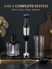 SOKANY 四合一多功能1000W不锈钢手持式电动搅拌机SK-1711-4，黑色 - 黑色 - 查看 8