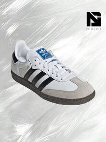 Adidas Samba OG Cloud White Core Black (GS) - Women's Lifestyle Sneakers – Shoes For Woman-Vintage-Spring & Summer-Inspired Running Shoes, Shock-Absorbing Comfort, Gym To Streetwear Casual Wear-Easter Gift–IE3675 - Cloud White/Core Black/Gum - 查看 2