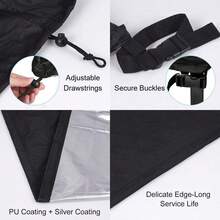 Waterproof Patio Furniture Cover Outdoor Garden Rattan Table Chair Cube Cover UK - Black - View 10