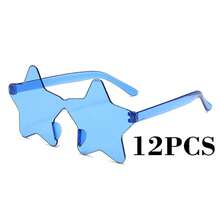 Bộ 1-12 chiếc ly thủy tinh hình ngôi sao năm cánh trong suốt, màu kẹo ngọt, thích hợp cho các bữa tiệc, hồ bơi, tiệc bãi biển, tiệc sinh nhật, lễ hội và các sự kiện vui chơi khác cũng như làm quà tặng trong các bữa tiệc. - Nhiều màu - Xem 25