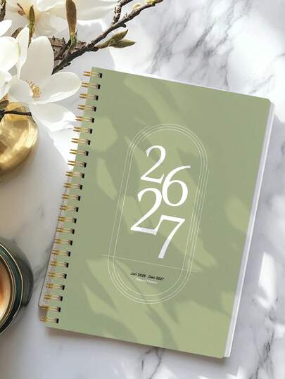 Trees Agenda 2025-2027, Planejador Semanal e Mensal, Caderno Espiral, Livro de Compromissos Acadêmico, Diário de Agenda, Melhora a Produtividade, 8*6 Polegadas