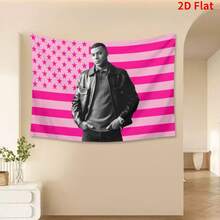 Mbappé Kylian USA Tapestry French Flag Banner - Reals Madrid Fans Merengues Liga Champions Soccer Durable Indoor Or Outdoor Football Soccer - pink 1pc - View 3