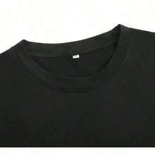Women's Casual "PARKE" Letter Print Loose Pullover Sweatshirt, Encountering Lazy Fashion. 2026 New Y2Y Style Casual Women's Sweatshirt - Versatile For Sports, Leisure, And Everyday Wear New Years Outfit WomenWomen'S Sweatshirt - Black With Colorful Lettering, Soft Crewneck Pullover For Everyday & Special Occasions, Fall/Spr - 黑色 - 查看 5