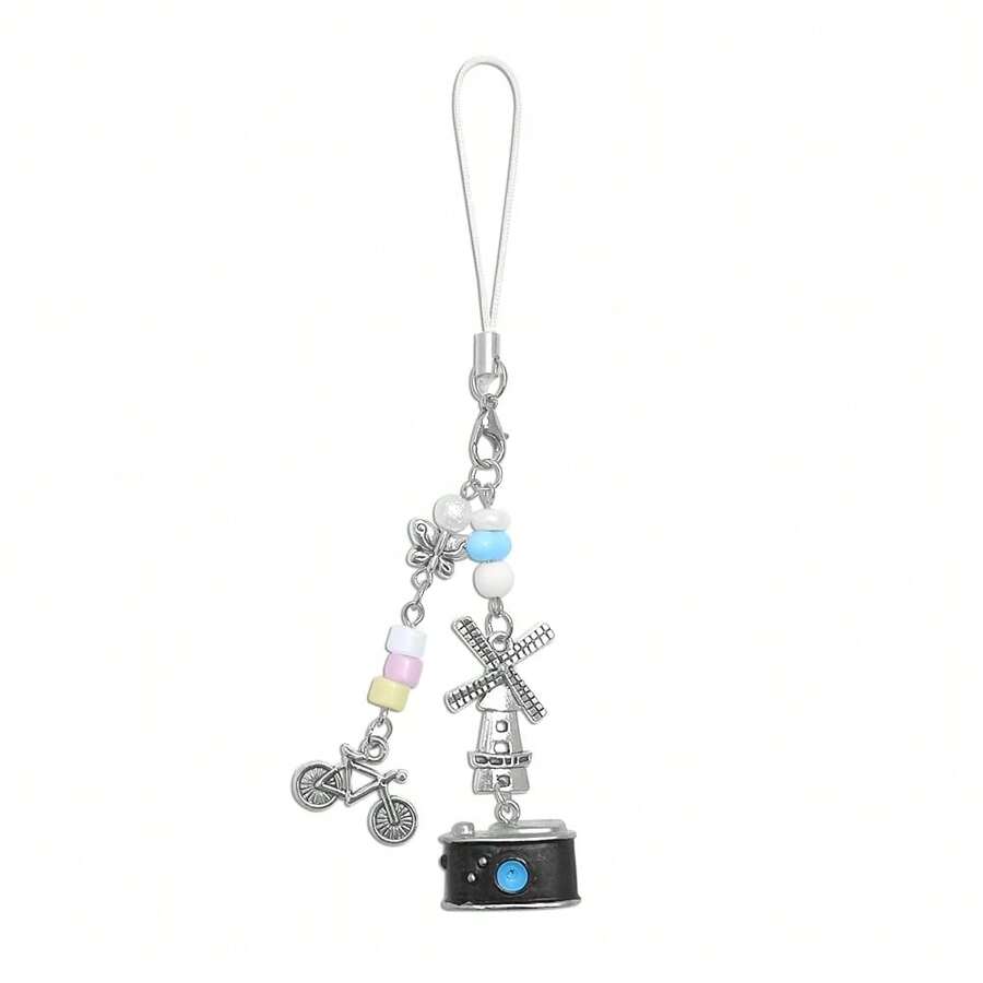 Y2K Cute Phone Charms Set - Aesthetic Cherry,Flower, Butterfly & Star Cell Phone Straps, Kawaii PhoneAccessories For Bag Keychain, , Camera Decor - 布朗相機 - 查看 1