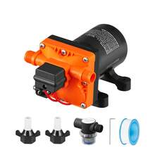 Water Diaphragm Pump, 12VDC, 3.5 GPM Flow, 55 PSI Rated Pressure (40-80 PSI Adjustable), 1/2" MNPT Self Priming Sprayer Pump With Pressure Switch For RV Camper Marine Boat Lawn, FCC Certified - Black - View 8