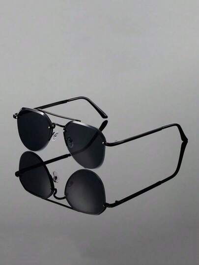 1 件超大双桥眼镜，独特设计，镜框迷人，适合派对和拍照