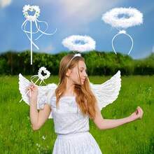 Dreamy Angel Set 1 Pc Artificial Feather Costume Angel Wings For Festival Parties Photo Shoots - Multicolor - View 5