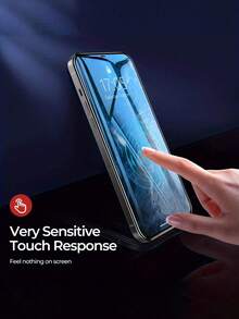 2pcs Compatible With IPhone Models, High-Definition Black Edge Anti-Scratch Tempered Glass Screen Protector, Anti-Scratch, Anti-Collision, Anti-Fingerprint, Compatible With IPhone11/12/13/14/15 Pro Max/16 Pro Max/17 Pro Max - Clear - View 8