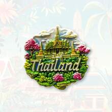 1/2pcs Resin Thailand Bangkok Pattaya Phuket Elephant, Grand Palace, Jade Buddha Temple Fridge Magnet, Tuk Tuk Car Landmark Souvenir, Meaningful Creative Gift Collection, Southeast Asia Thailand Trip Chiang Mai Hua Hin - Multicolor - View 19