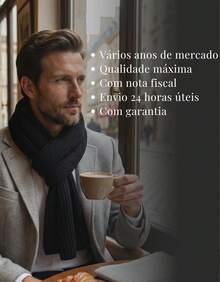 Warm And Comfortable Wool Scarf Men's Winter Fashion - màu đen - Xem 7