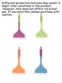 1pc Heat Resistant Silicone Cooking Spatula - Nonstick, Heat Resistant, Suitable For Cooking, Mixing And Grilling - Great For Pancakes, Steaks And Barbecue, Kitchen Baking Tool, Kitchen Gadget, Kitchen Accessory - Multicolor - View 11