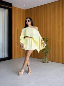 Women's 3-Piece Set, Blouse, Skort And Top In Duna Casual - Yellow - View 2