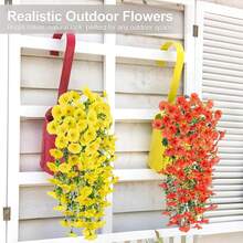 1个仿真紫藤花环，逼真花卉家居花园婚礼装饰，春季装饰，情人节，婚礼拱门，墙面装饰，花园装饰，卧室装饰，办公室装饰，派对装饰 - 黃色 - 查看 11