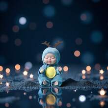 可爱4.33英寸仿真重生娃娃玩具，迷你萌萌睡着的儿童系列娃娃，卡通动物玩具，适合儿童生日礼物，激发想象力的玩具 | 奇趣玩具设计 | 柔软材质 - 彩色 - 查看 9