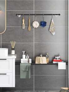 Stainless Steel Extra Long Extendable Curtain Rod, Closet Hanging Rail, Laundry Drying Rack, Towel Bar, Suitable For Curtains, Doors, Bedrooms, No Drilling Required - Multicolor - View 6