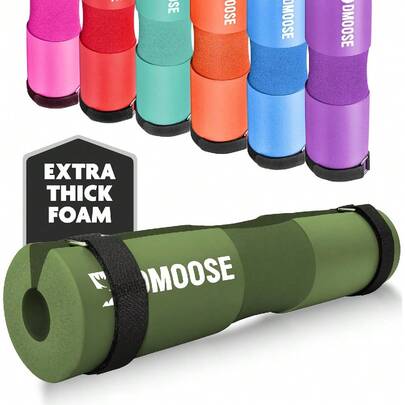 Barbell Pad For Hip Thrust Squat Lunges Non-Slip Thick Foam Neck Back Support With 2 Straps Fits  Bars Smith Machine Leg Day Gym Accessory