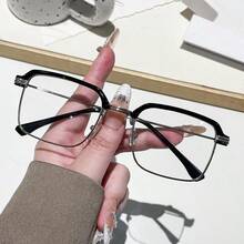 Single-Frame Metal And PC Light Clear Glasses - Full-Rim Stylish Eyewear Designed For Computer And Smartphone Use. - Multicolor - View 13