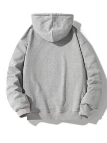 Men's Hooded Sweatshirt And Ankle Pants Two-Piece Set, Casual Pullover Top, Jogging Pants Set, Suitable For Mountaineering, Outdoor Hiking, And Travel - 淺灰色 - 查看 3