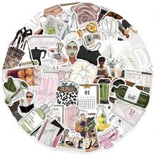 50PCS Clean Girl Stickers Aesthetics Stickers Scrapbooking, Diary, Laptop, Bumper, Skateboard, Water Bottle, Computer, Phone Greeting Cards, Photo Albums, Furniture, Stickers - Multicolor - View 11