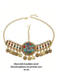 1pc Bohemian Style Coin Tassel Hair Jewelry, Women Beach Holiday Wear Headchain - Multicolor - View 4