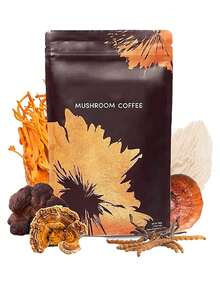 Mushroom Coffee USDA Organic With 6 Adaptogenic Mushrooms And MCT Oil, USA Grown Instant Coffee For Better Energy, Focus, Digestion, Immunity With Turkey Tail, Shiitake, Lion's Mane, 30 Servings - 1PC - 查看 1