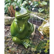 BERMUDA POND SPITTER FROG GARDEN POND WATER FEATURE PONDSIDE ORNAMENT KOI FISH - C - View 1