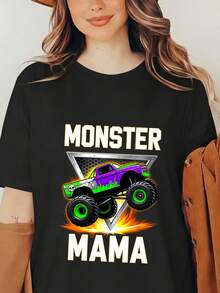 Monster Truck Mama Monster Truck Are My Jam Truck Lovers Women Sweatshirt-1 - Đen 2 - Xem 1