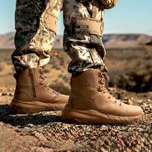 Botas Tácticas Militares para Hombre Botas de Senderismo Ligeras y Cómodas Vanguard Wide - Marrón - Ver 9
