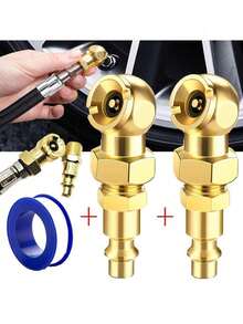 2PCS Universal Car Tire Valve Clip Solid Metal Quick Inflat Nozzle Tire Pump Nozzle For Truck Motorcycles - Single Style - View 2