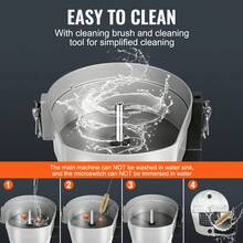 Electric Vegetable Slicer 4 In 1 Multifunctional Food Cutter 200W Vegetable Chopper For Slicing Shredding Dicing And Slitting With Cut-Resistant Gloves For Commercial And Home Use - Silver - View 4