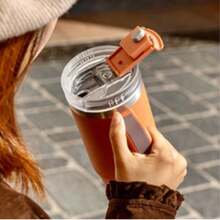 TYESO 1200ml (40 Oz) Vacuum Insulated Water Bottle With Handle, Stainless Steel Coffee Mug With Leak-Proof Lid And Straw. 100% Leak-Proof, Keeps Drinks Hot/Cold For 24 Hours. Suitable For Water, Iced Tea, Coffee, Smoothies, And Other Beverages. Available In Various Colors. The Perfect Choice For Festive Or Birthday Gifts. - 深粉紅色 - 查看 11