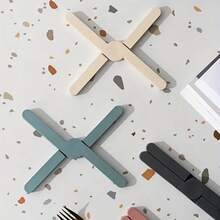 Heavy-Duty Foldable Silicone Mat - Heat-Resistant Non-Slip Pot Holder & Placemat, High-Temp Proof Folding Coaster Suitable, Dining Table, Restaurant Use - & Silicone Pad - Multicolor - View 4