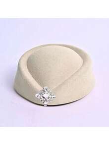 1pc Women's Retro Felt Hat, French Elegant Minimalist Wool Felt Hat, Suitable For Tea Party, Wedding, Party, Daily Wear, Street Photography, Ceremony, All Seasons - a - View 9