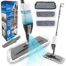 Microfiber Floor Spray Mop Deluxe - 3 Noodle Edge Pads Large Tank Trigger Spray - Default - View 9