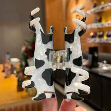 Cartoon Cow Claw Clip, Cute Animal Ponytail Clip, Acrylic Hair Claw, Creative Hairclip For Bun - Multicolor - View 6