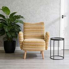 Living Room Chairs - Mustard Yellow + Boucle - View 1