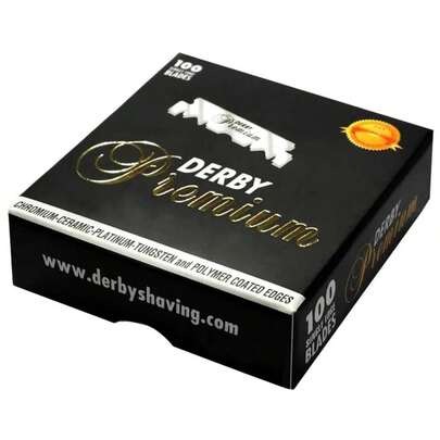 100 "Derby Premium" Single Edge Razor Blades For Straight Razor